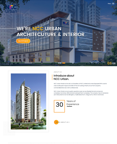 NCC Urban project screens