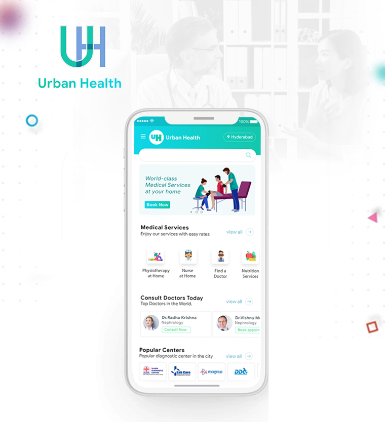 Urban Health project screens