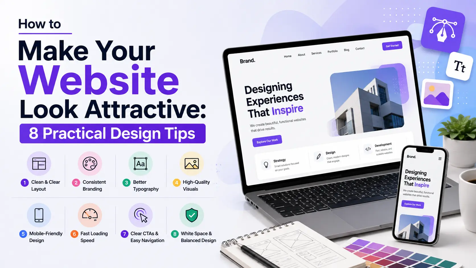 How to Make Your Website Look Attractive: 8 Practical Design Tips