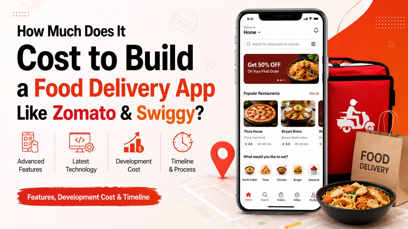 How Much Does It Cost to Build a Food Delivery App Like Zomato & Swiggy?