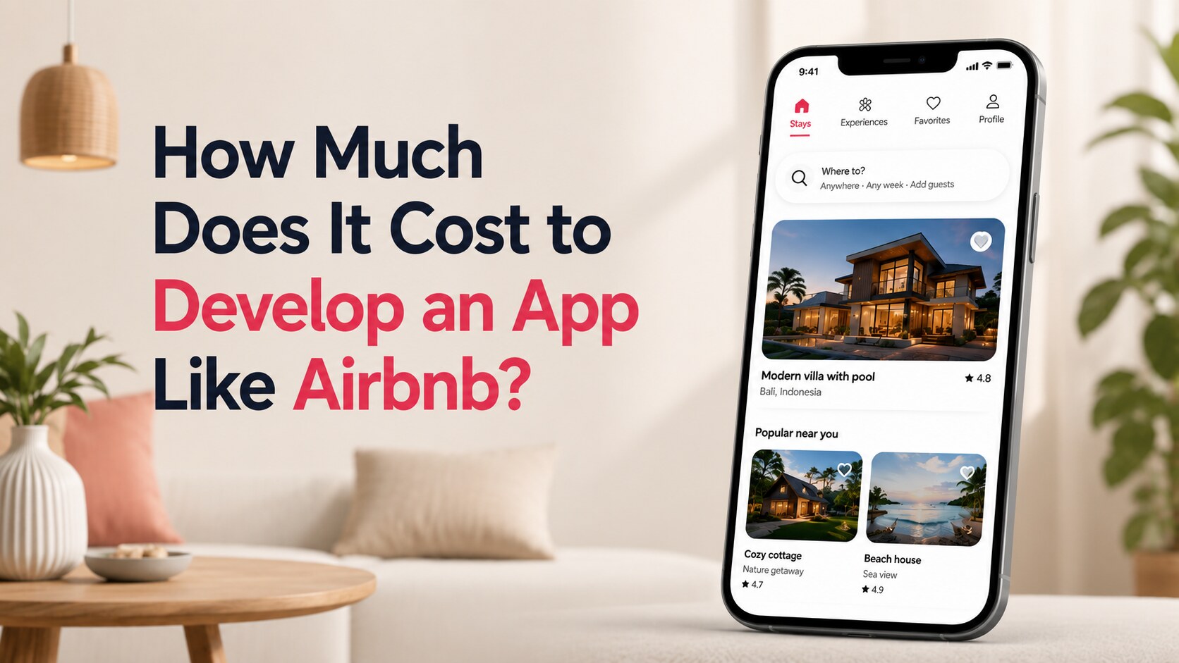 How Much Does It Cost to Develop an App Like Airbnb?