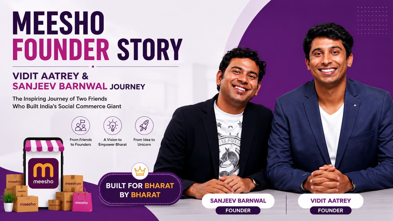 The Inspiring Meesho Founder Story of Vidit Aatrey & Sanjeev Barnwal