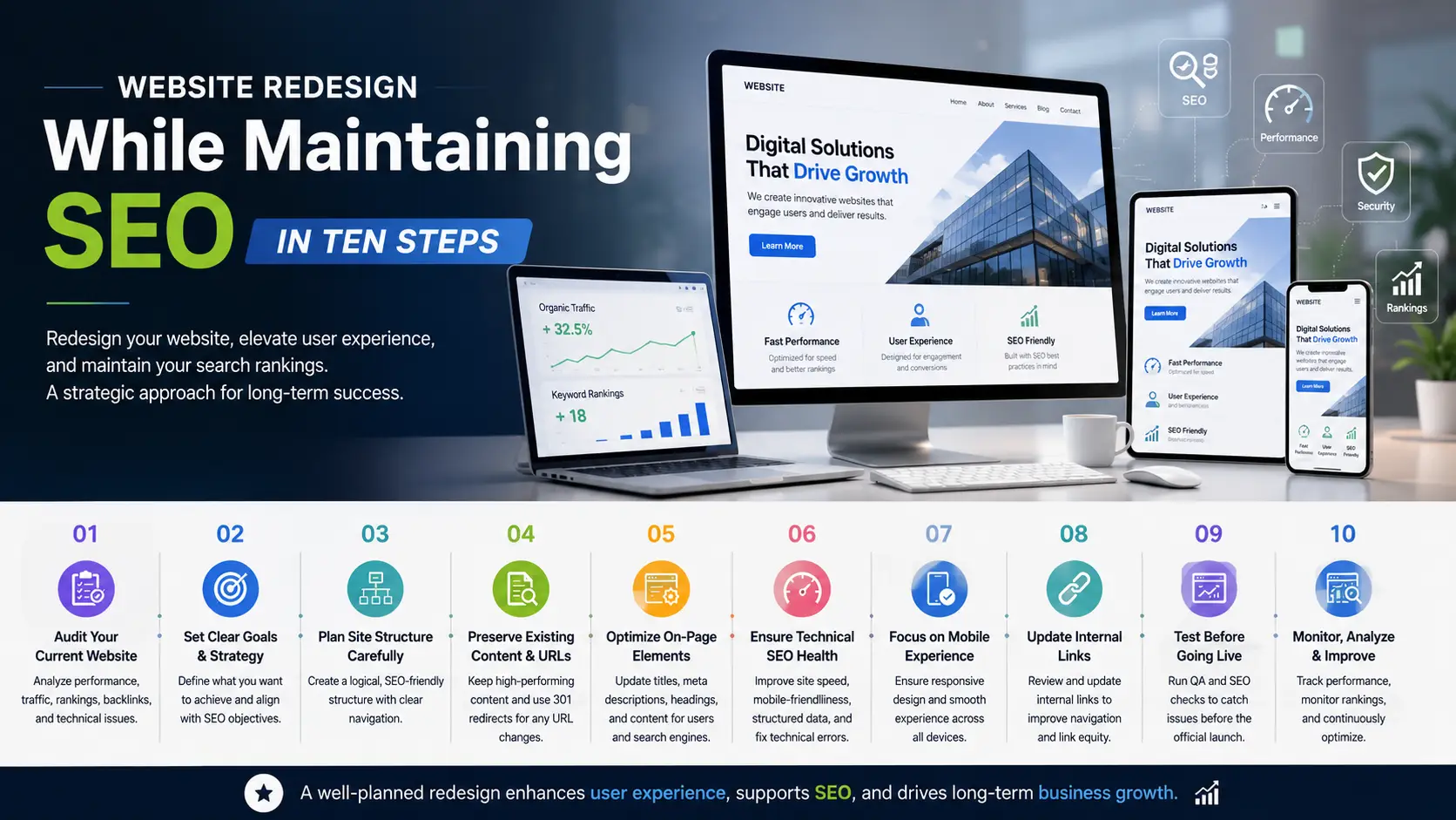 Website Redesign While Maintaining SEO in Ten Steps
