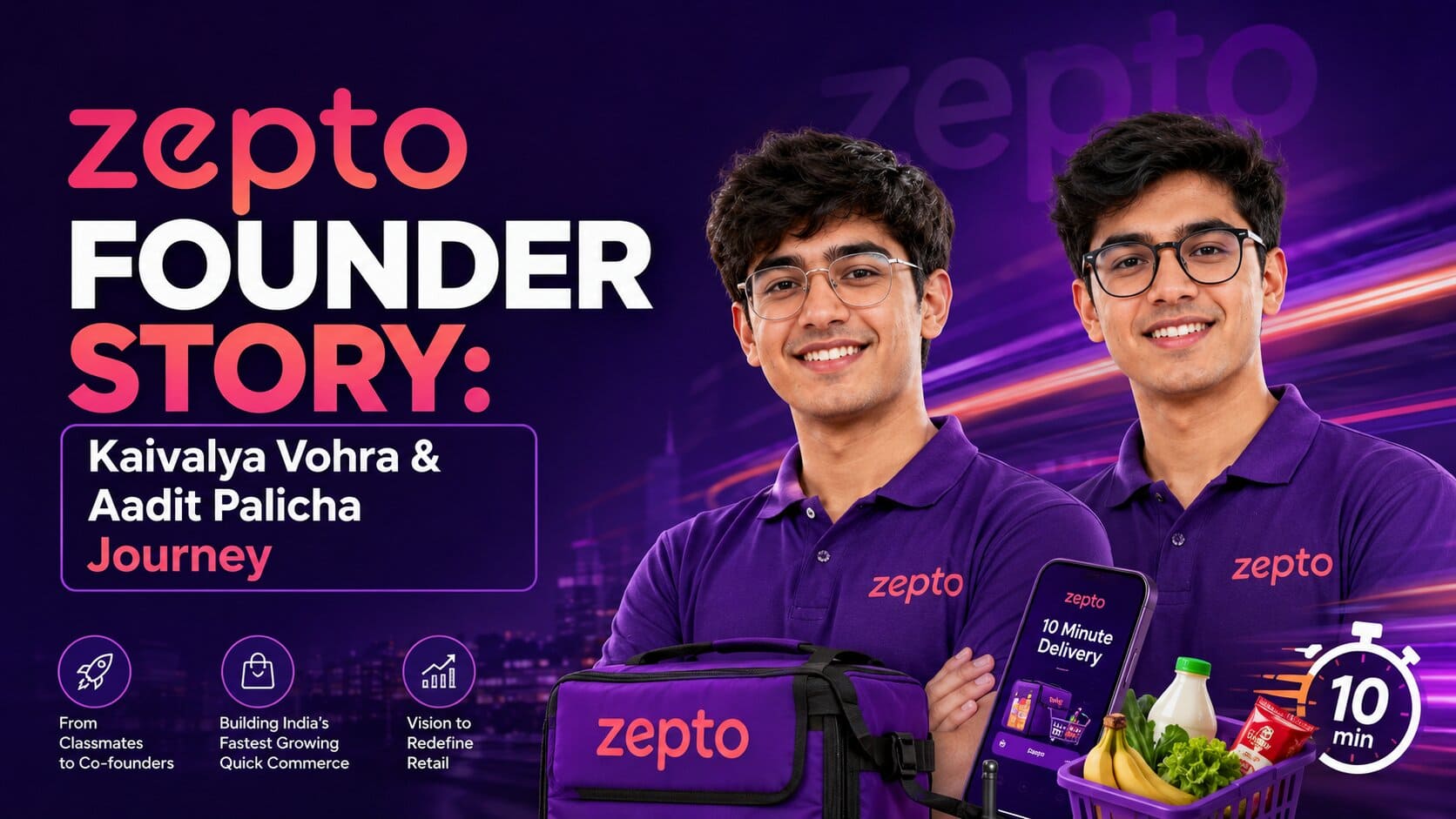 Zepto Founder Story: How Kaivalya Vohra & Aadit Palicha Built a Billion-Dollar Startup